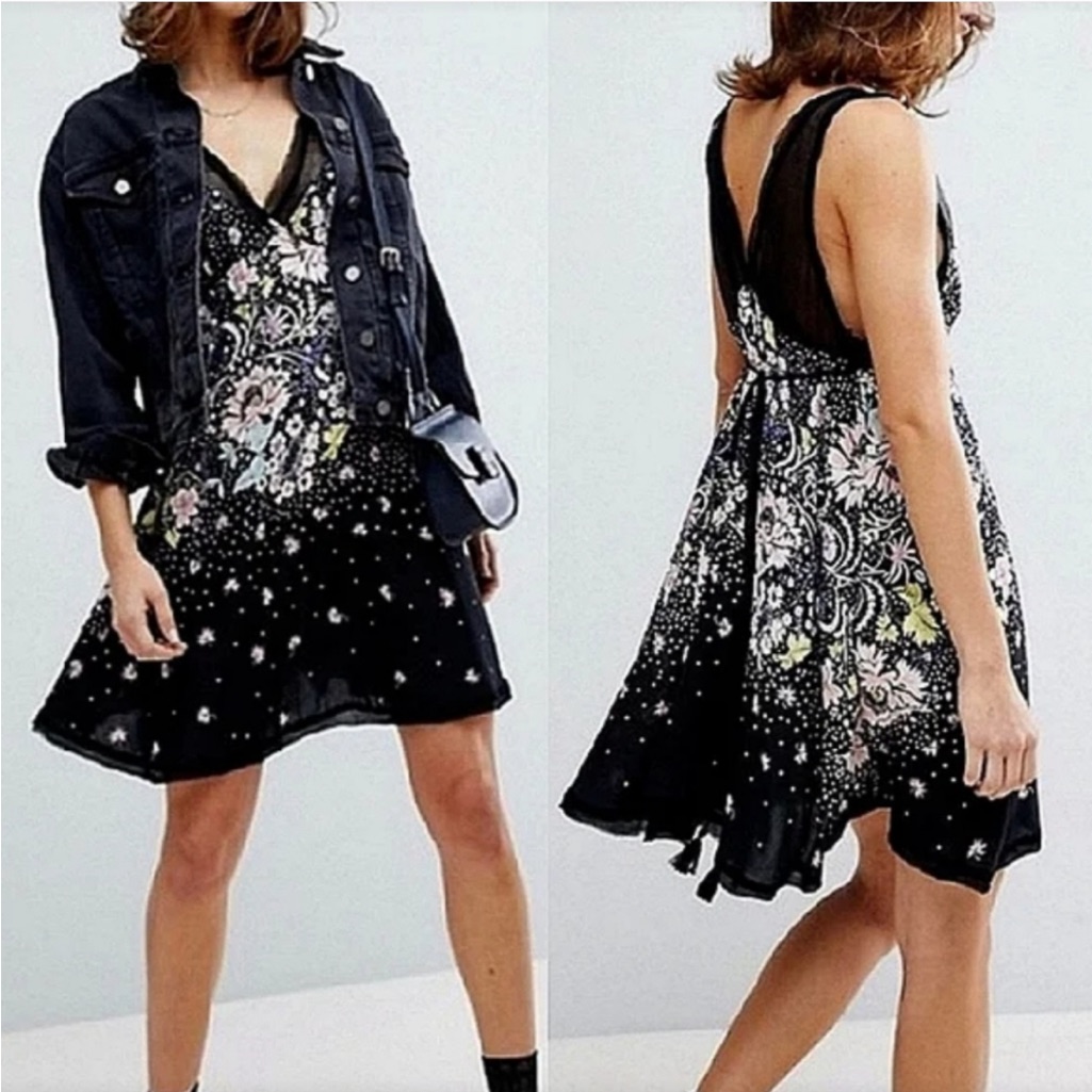 Free People Longwood Printed Slip Dress